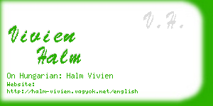 vivien halm business card